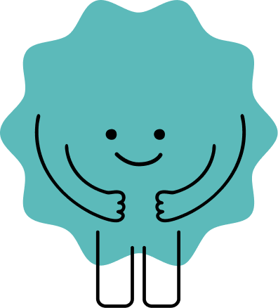 Happy food allergy character